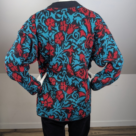 Mathias Vintage Metallic Holiday Sweater, Made In USA, Size XL - Picture 7 of 10